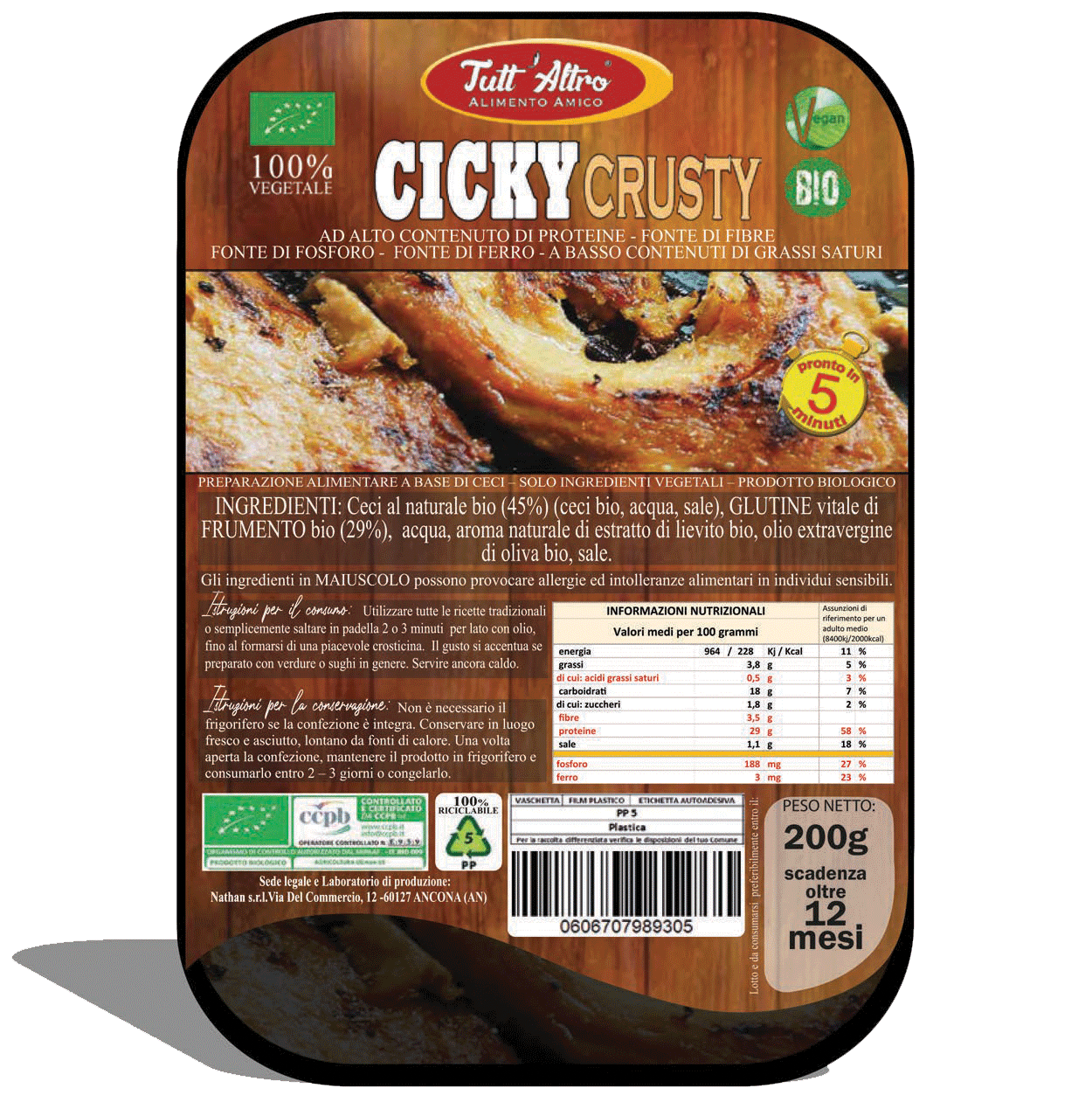 Cicky Crusty - Tutt'Altro - Alimenti 100% Veg&Bio