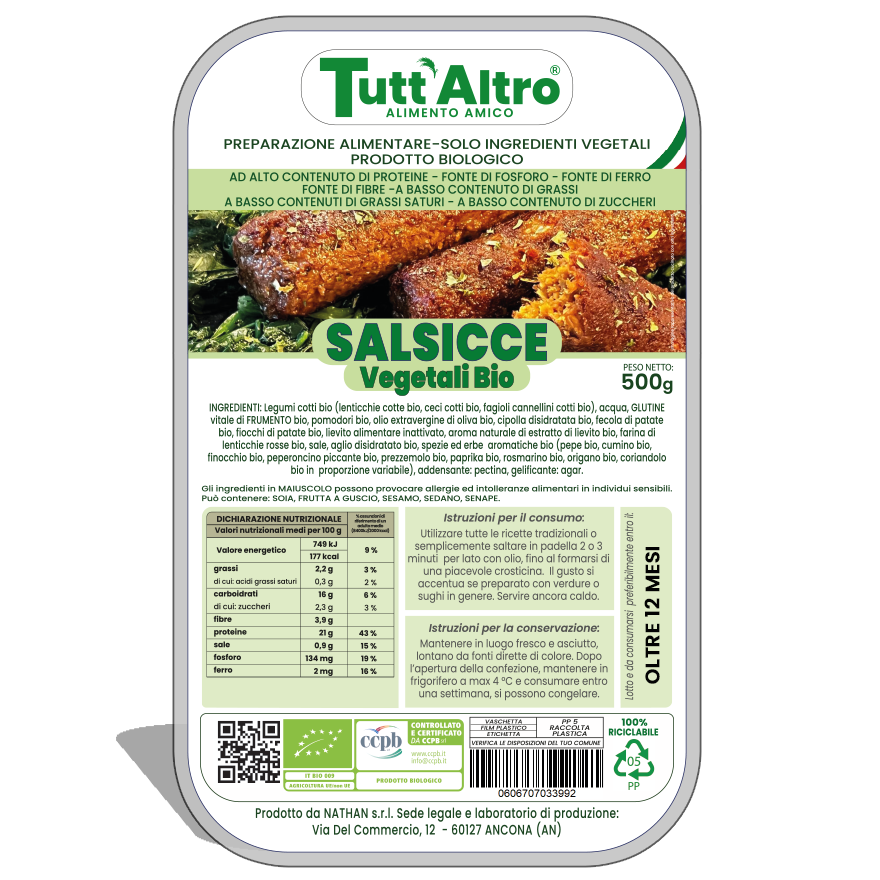 SALSICCE VEGETALI