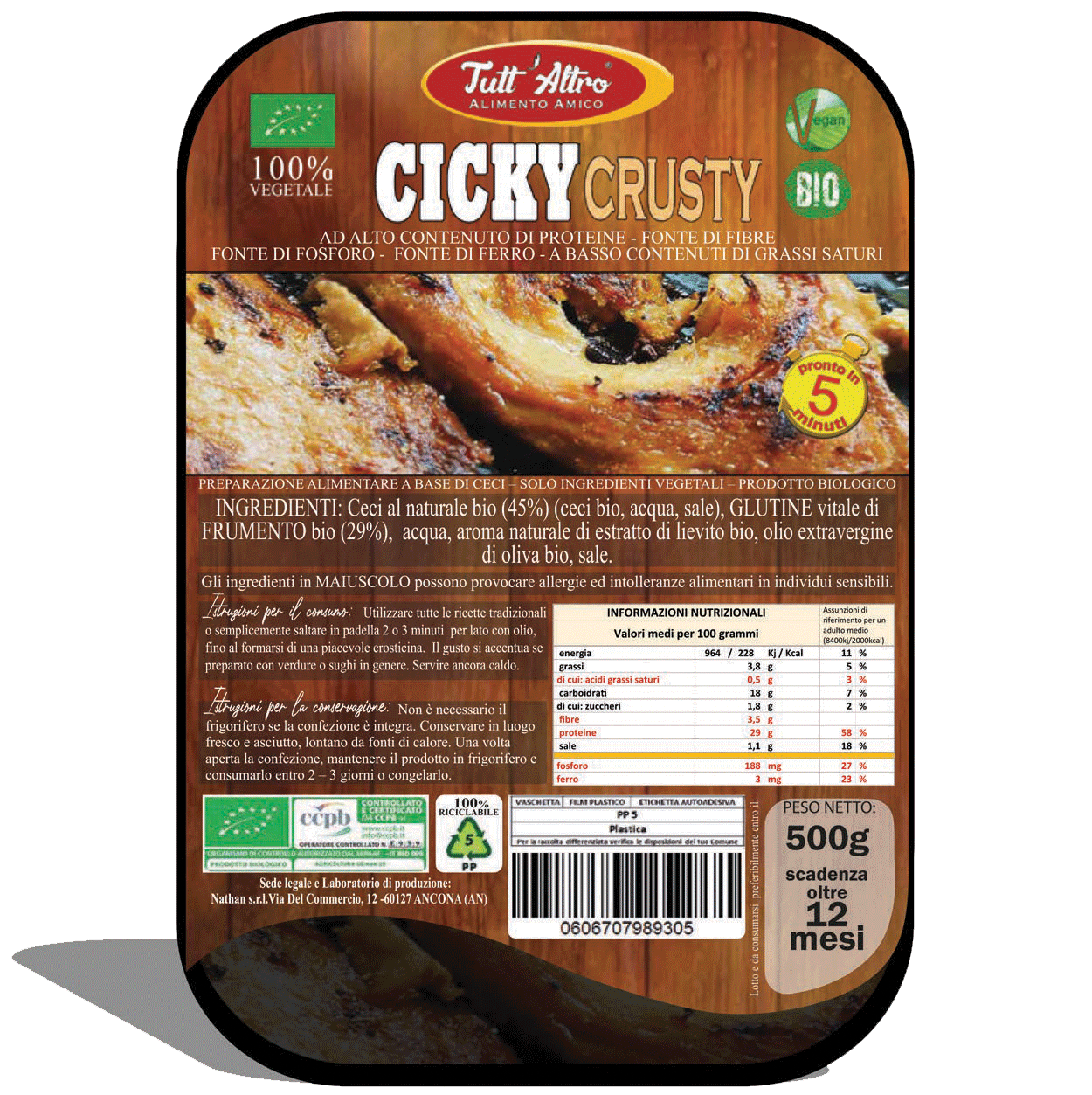 Cicky Crusty - Tutt'Altro - Alimenti 100% Veg&Bio