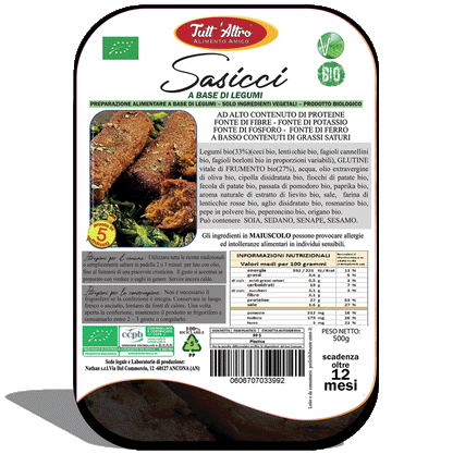 Sasicci - Tutt'Altro - Alimenti 100% Veg&Bio